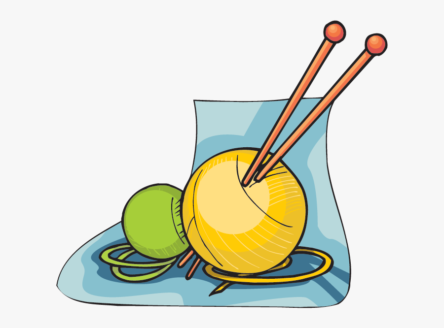 Knitting Needles And Yarn, Transparent Clipart