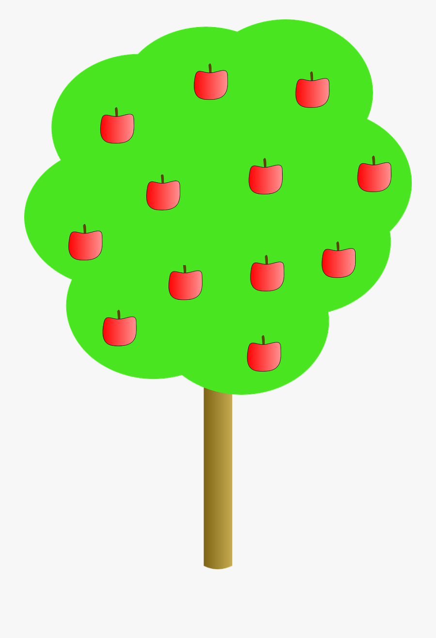 Apple, Tree, Apples, Red - Apple Tree Clip Art, Transparent Clipart