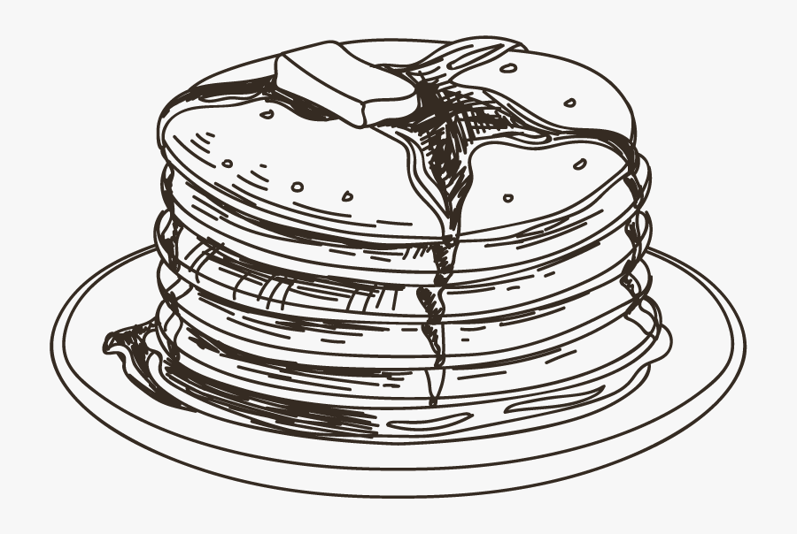 Transparent Pancake Breakfast Png - Pancake Breakfast Clipart Black And White, Transparent Clipart