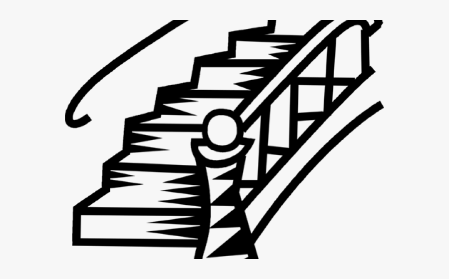 Stairs Black And White Png, Transparent Clipart