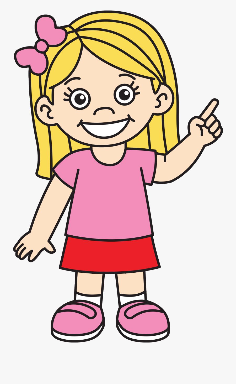 Big Pinterest - Girl Pointing Finger Clipart , Free Transparent Clipart