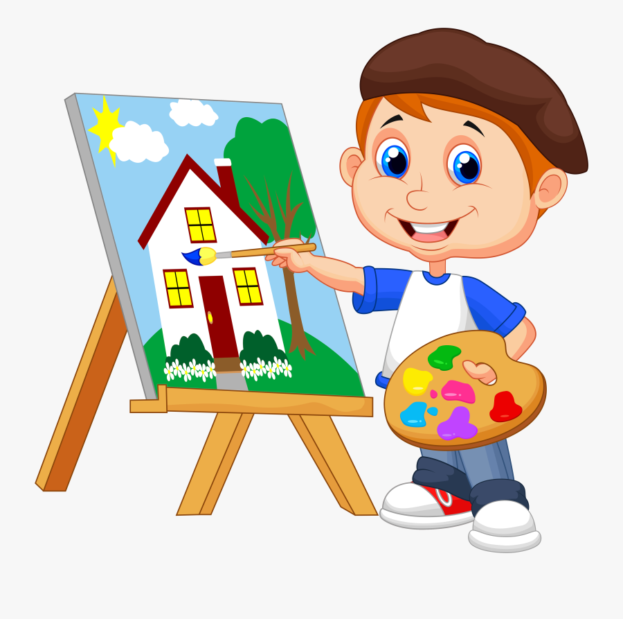 Girl Clipart Painter, Transparent Clipart