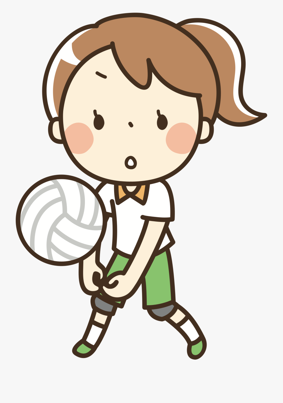 Volleyball Clipart Girl - Clipart Woman Listening To Music, Transparent Clipart