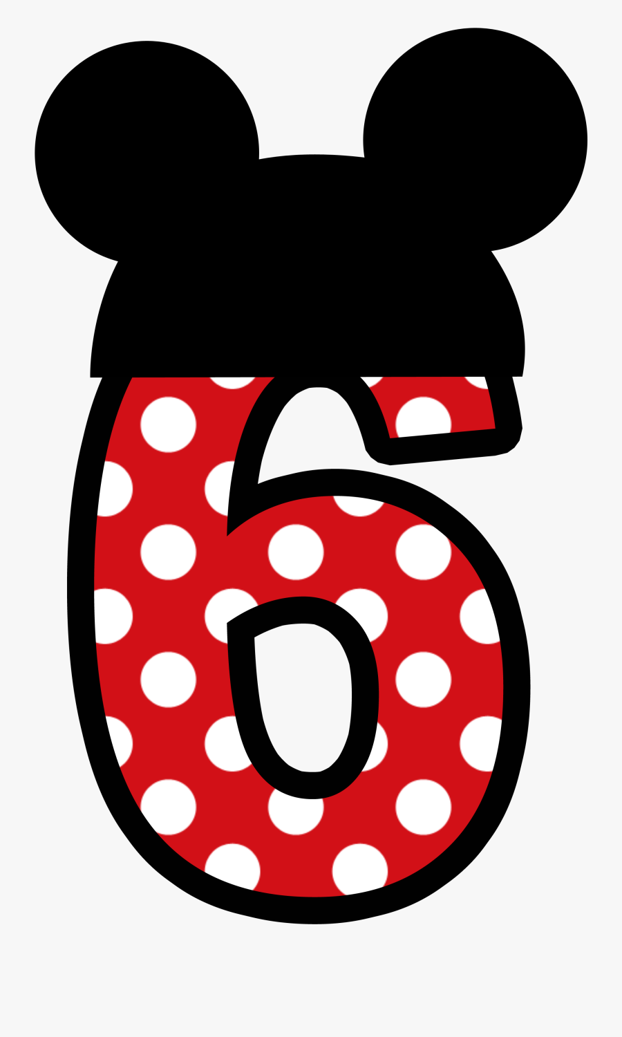 Mickey Mouse Clipart Number - Mickey Mouse Number 0, Transparent Clipart