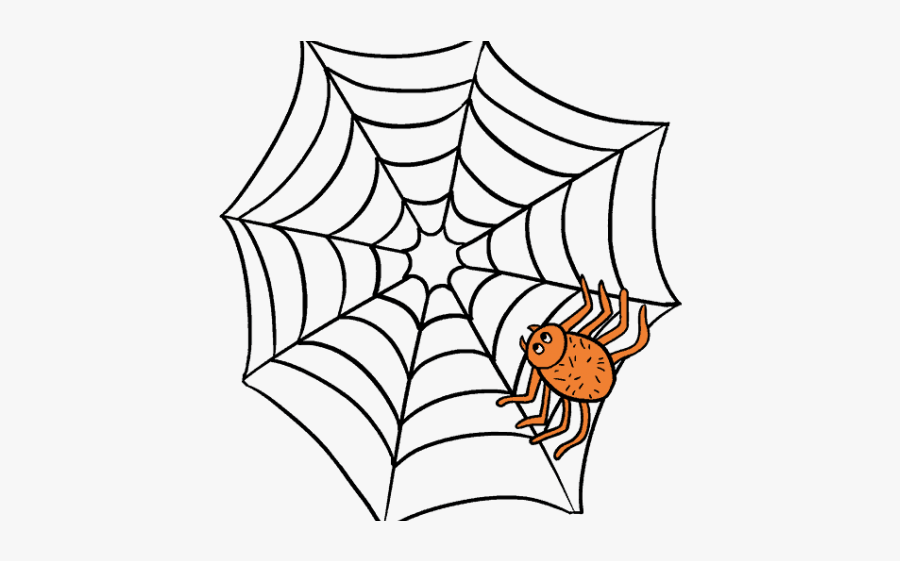 Easy Spider Web Drawing, Transparent Clipart