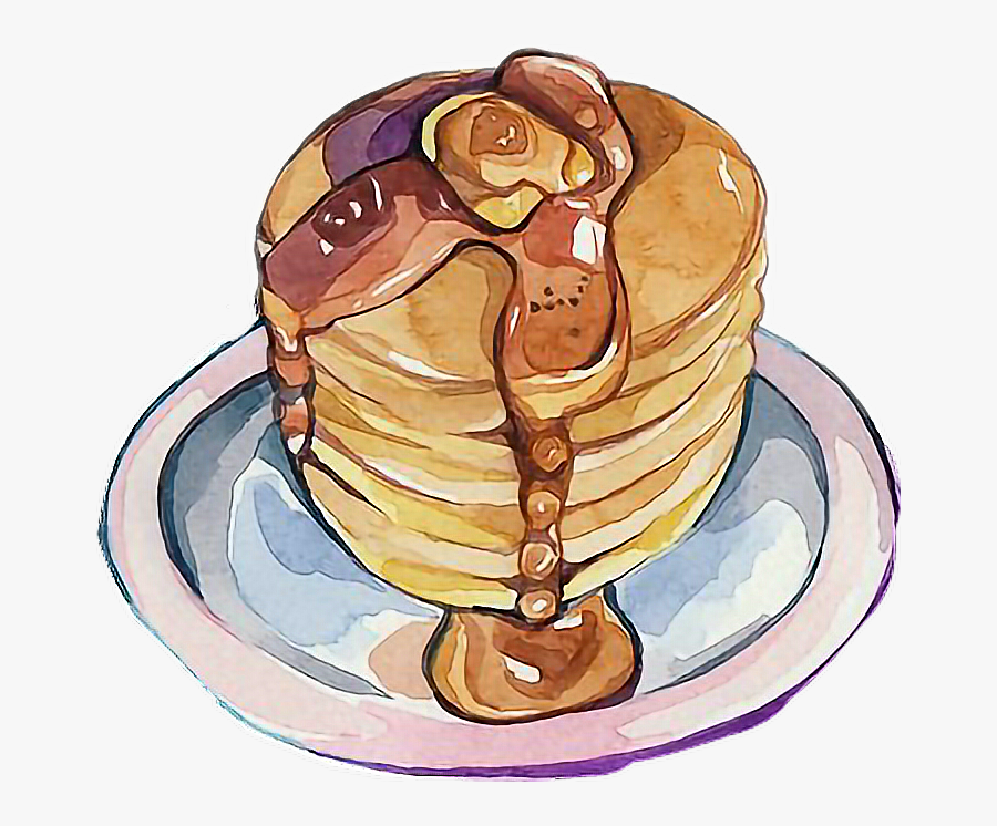 #watercolor #pancakes - Pancake, Transparent Clipart