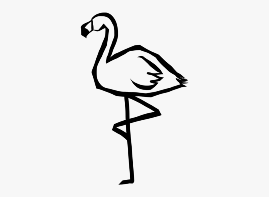 #flamingo #black #art #freetoedit - Greater Flamingo, Transparent Clipart