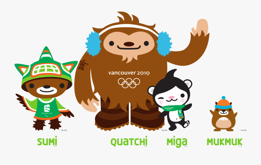 Vancouver Olympics Mascots, Transparent Clipart