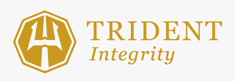Trident Integrity Logo, Transparent Clipart