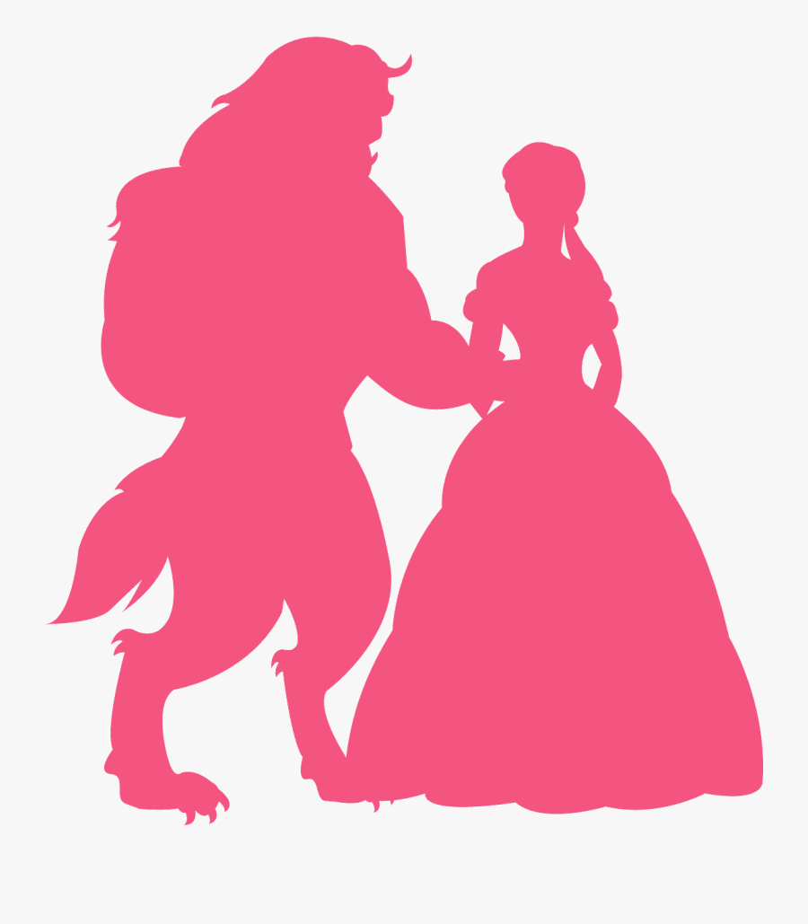 Beauty And The Beast Silhouettes, Transparent Clipart