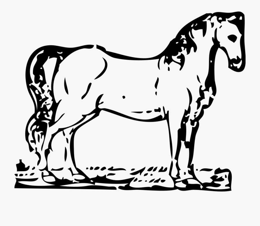 Horse Woodcut Svg Clip Arts - Horse Coloring Pages, Transparent Clipart