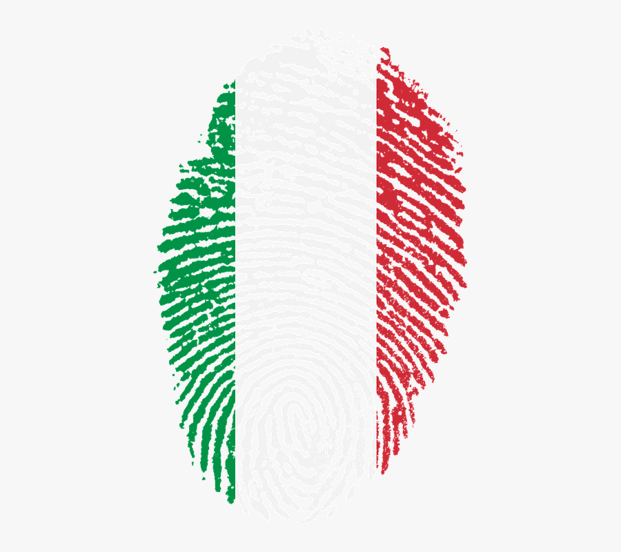 Italy, Flag, Fingerprint, Country, Pride, Identity - Italy Flag Fingerprint, Transparent Clipart