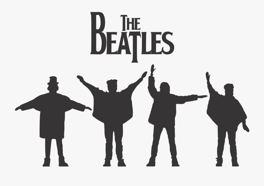 The Beatles Abbey Road Silhouette - Beatles Help Silhouette, Transparent Clipart