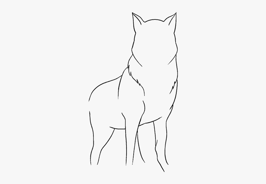 How To Draw Wolf - Line Art, Transparent Clipart