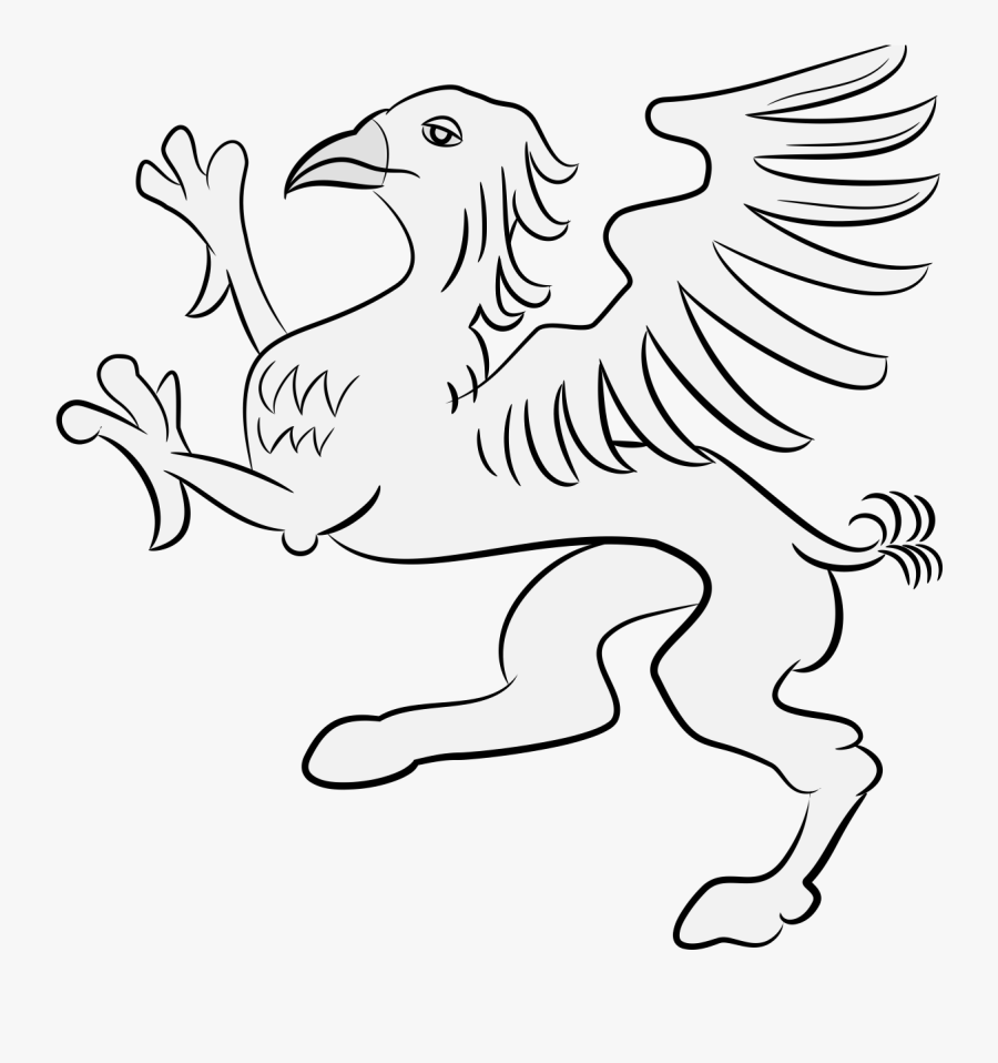 Griffin Coloring Page Png Transparent, Transparent Clipart