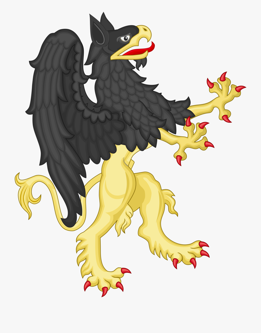 Clip Art Heraldic Griffins - Compartment Heraldry, Transparent Clipart