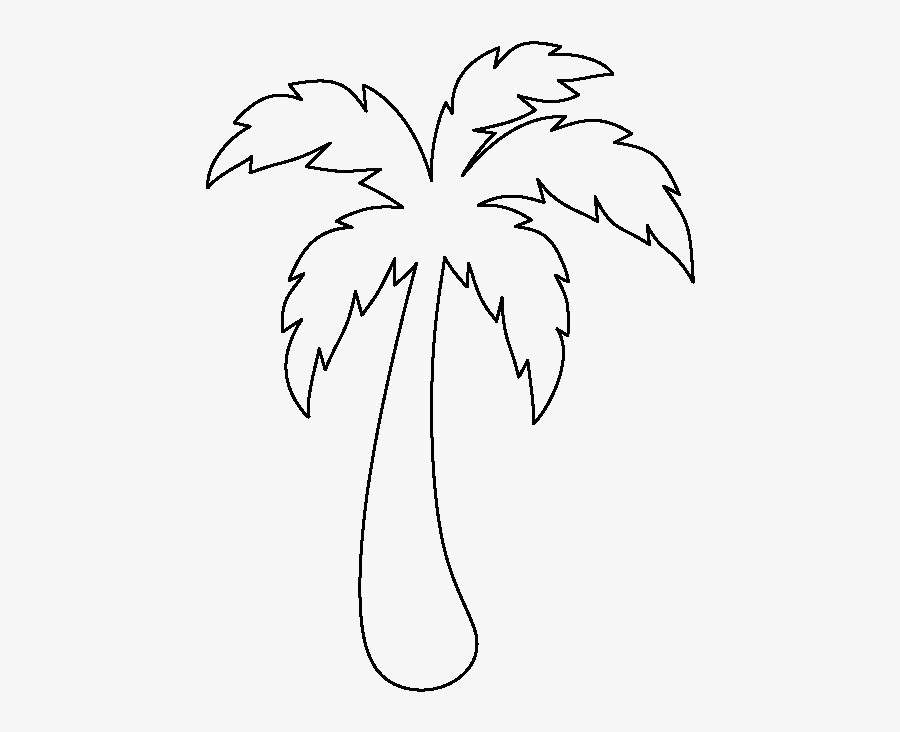 Reliable Palm Tree Leaf Template Perfect Printable - Molde De Arvore Em Eva, Transparent Clipart