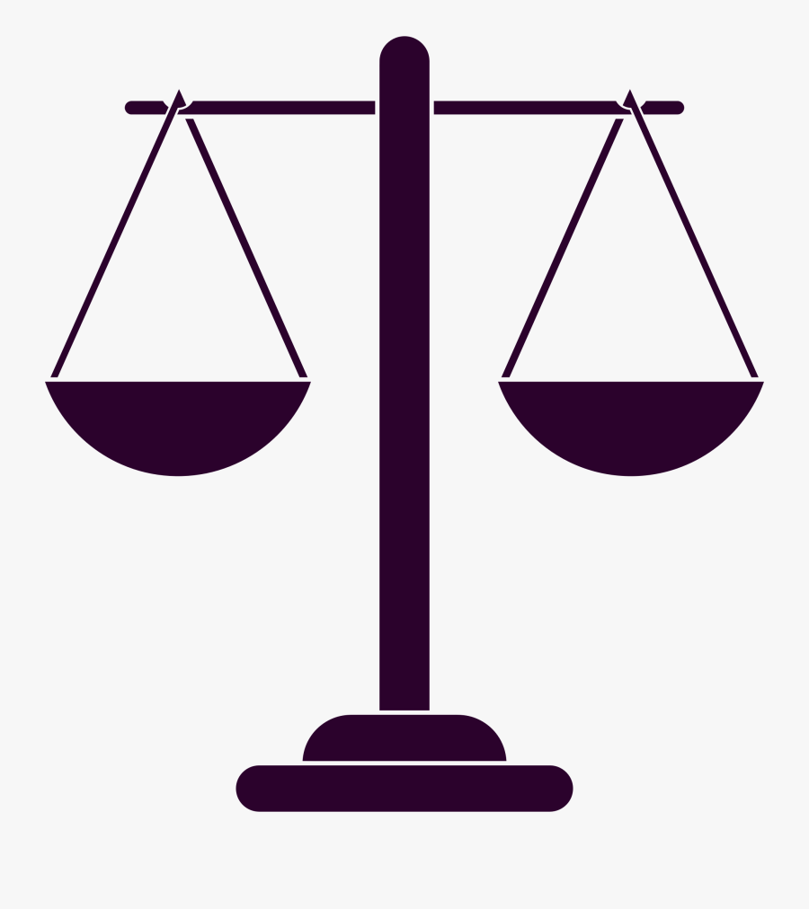 Justice Scales Silhouette 2 Clip Arts - Scale Of Justice Clipart Transparent, Transparent Clipart