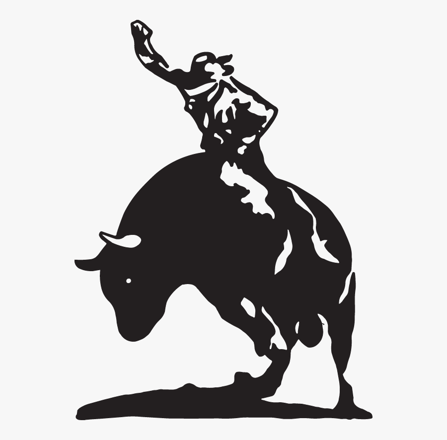 Bull Riding Cattle Ox Decal - Ride Em Cowboy, Transparent Clipart