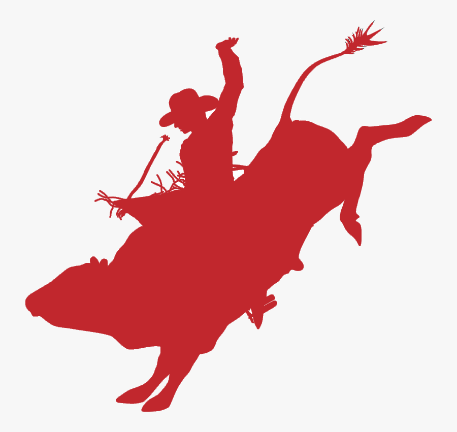 Bull Fighting Bucking Bull Silhouette - Bull Rider Silhouette White, Transparent Clipart
