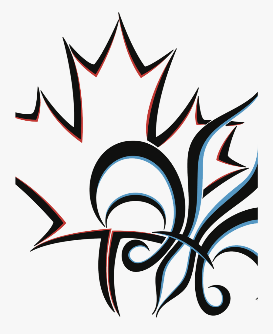 Maple Leaf And Fleur De Lis Tattoo, Transparent Clipart