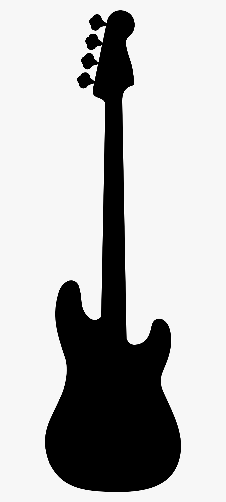 Matte Black Fender Jazz Bass, Transparent Clipart