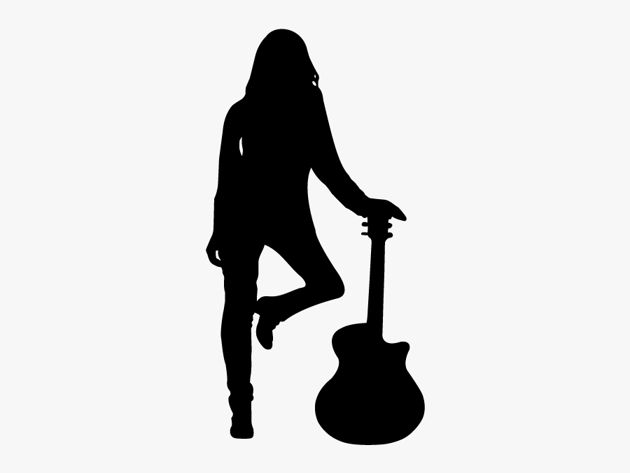 Rock Silhouette At Getdrawings - Girl Music Silhouette Png, Transparent Clipart