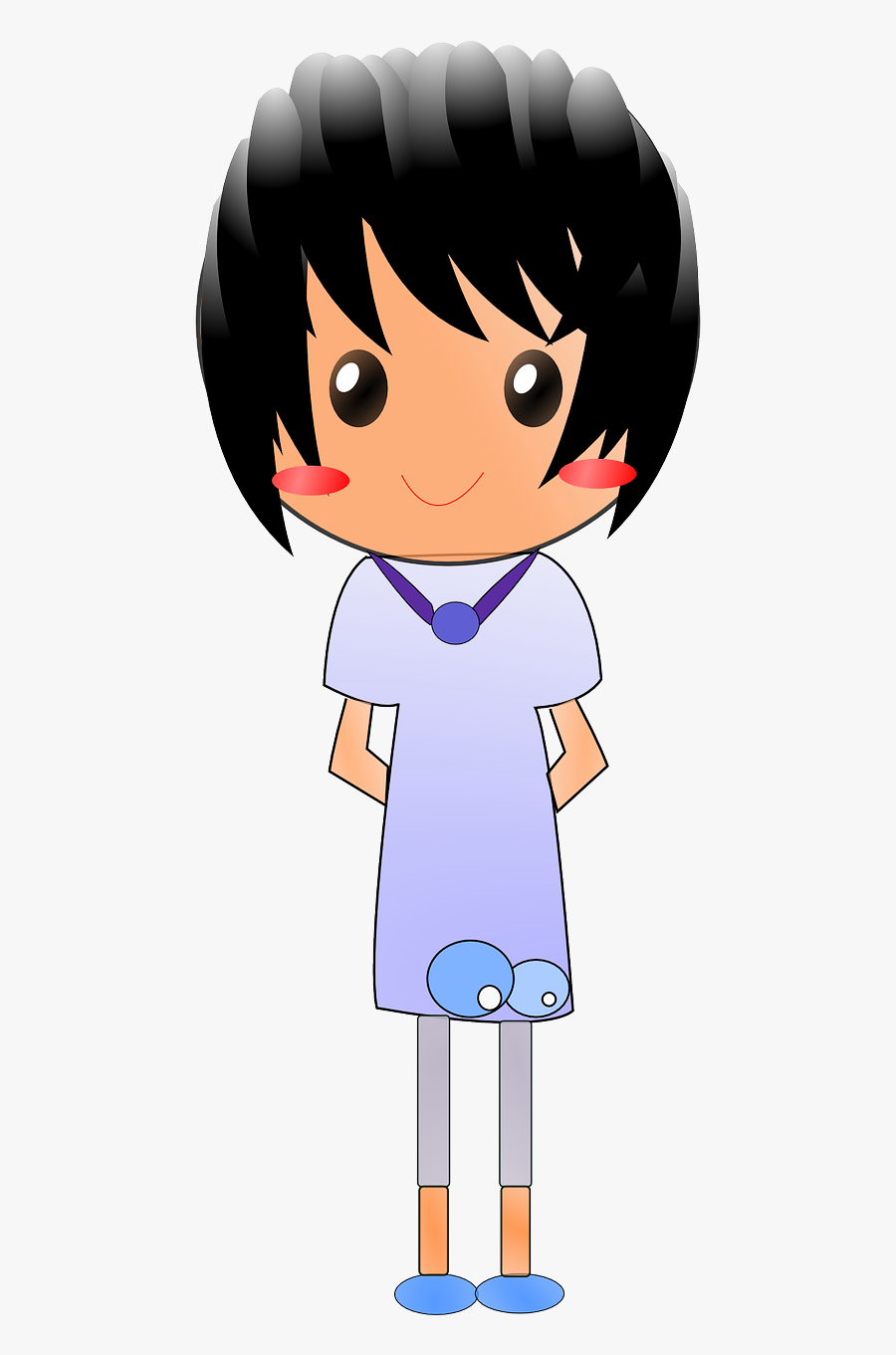 Girl Cute Shy Free Picture - Niño Timido Png, Transparent Clipart