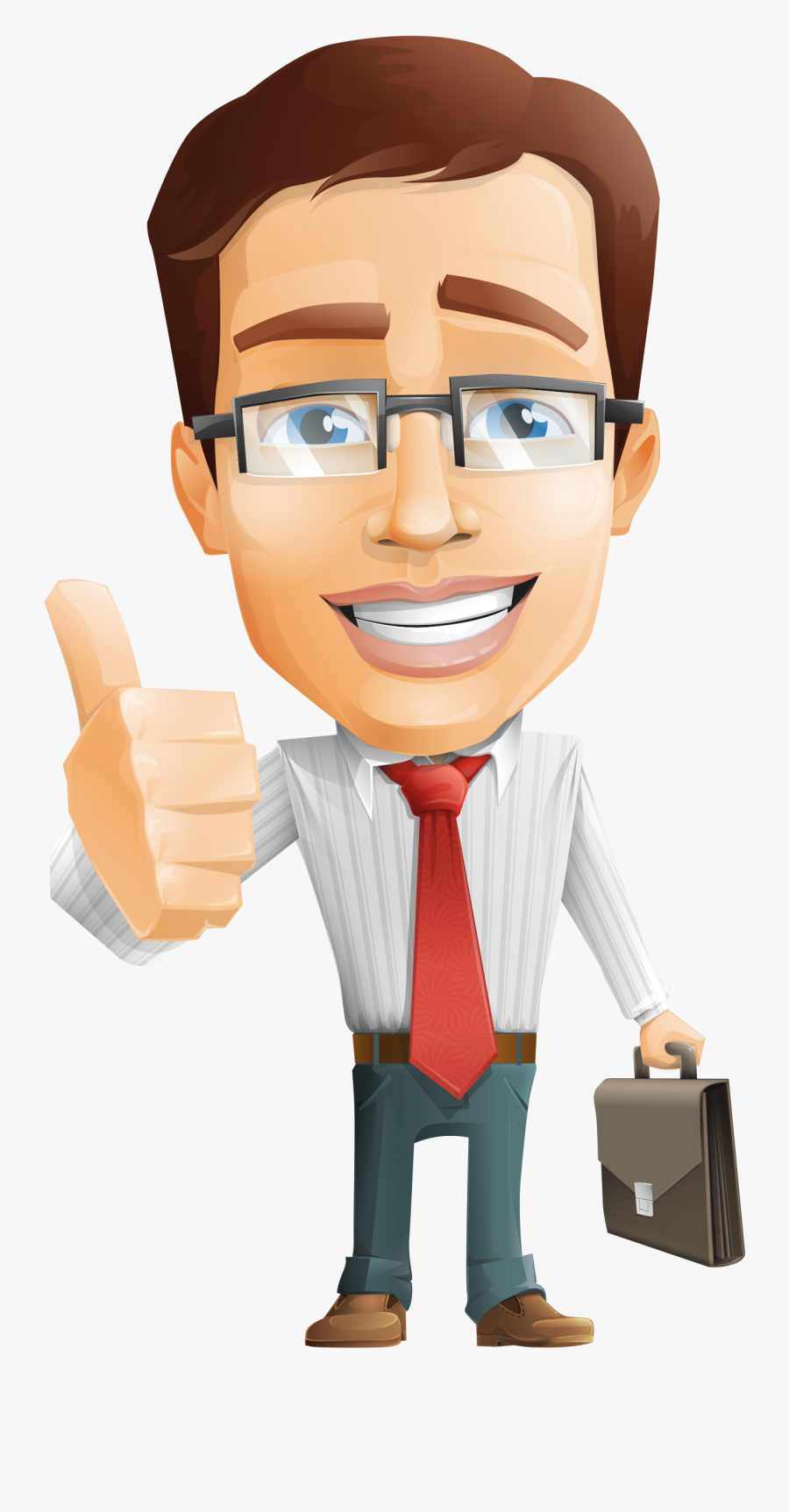 Thumb Image - Businessman Vector Character, Transparent Clipart