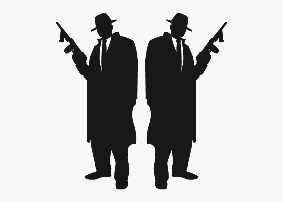 Silhouette Gangster Image Drawing Illustration - Silhouette Gangster Clipart, Transparent Clipart