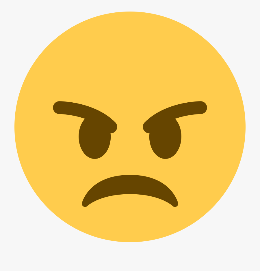 Angry Face Twitter, Transparent Clipart