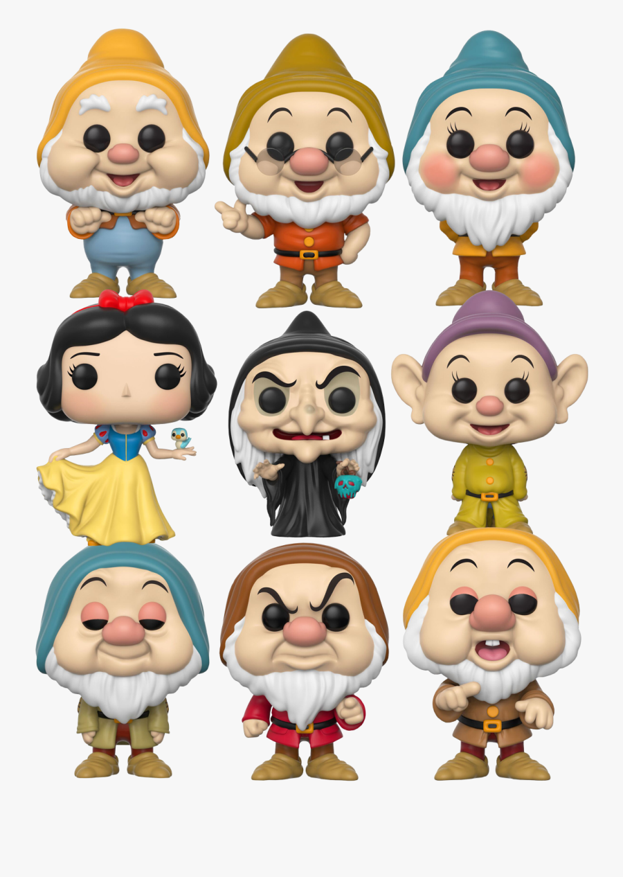 Transparent Snow White Clipart - 7 Dwarfs Funko Pop, Transparent Clipart