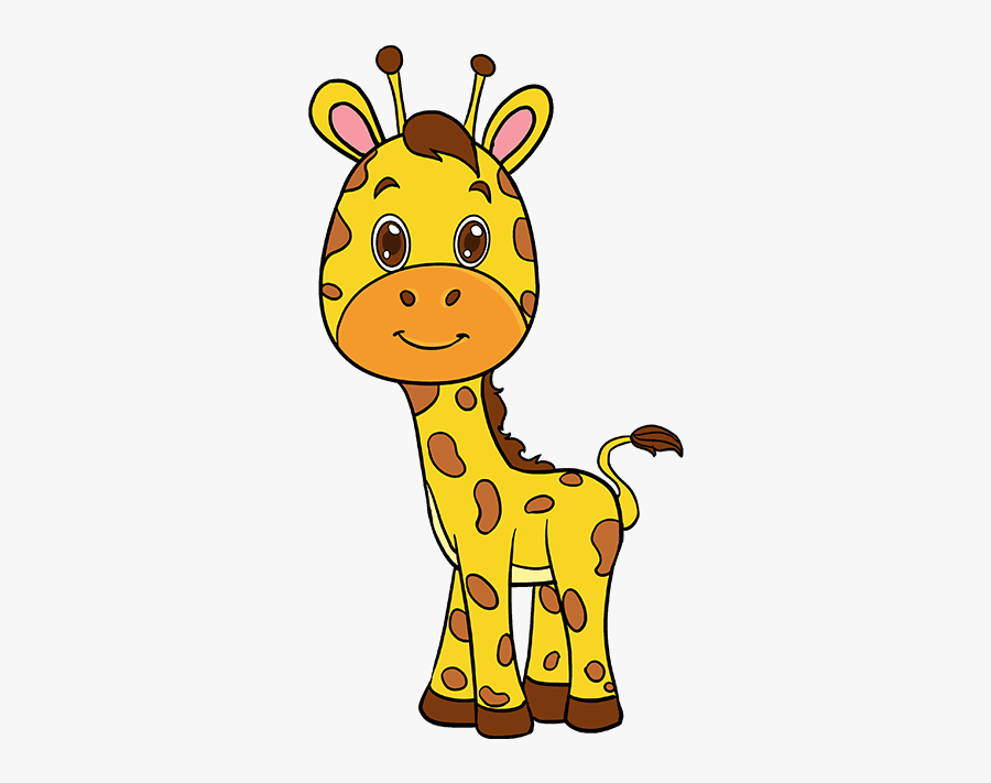 How To Draw Baby Giraffe - Draw A Baby Giraffe, Transparent Clipart