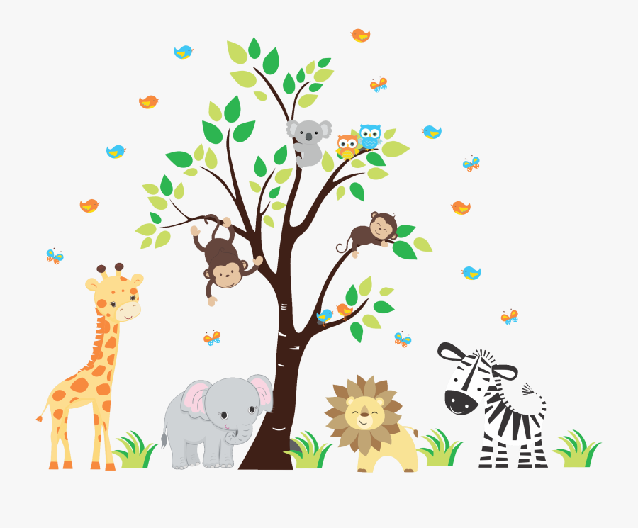 Jungle Animals Baby Shower, Transparent Clipart