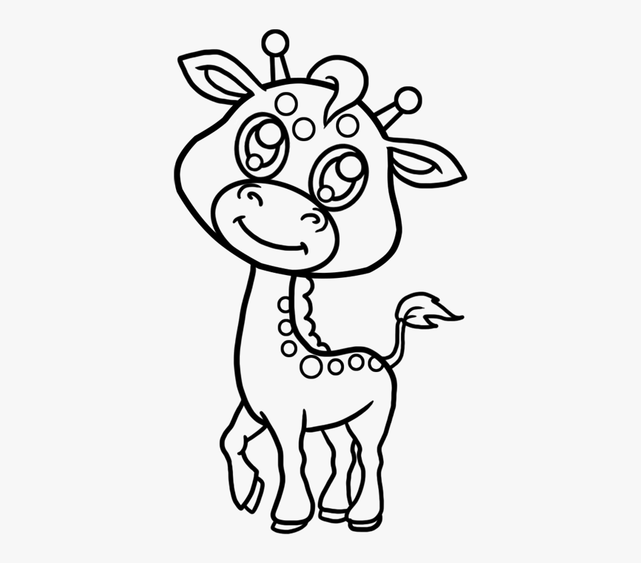 Draw A Cute Giraffe, Transparent Clipart