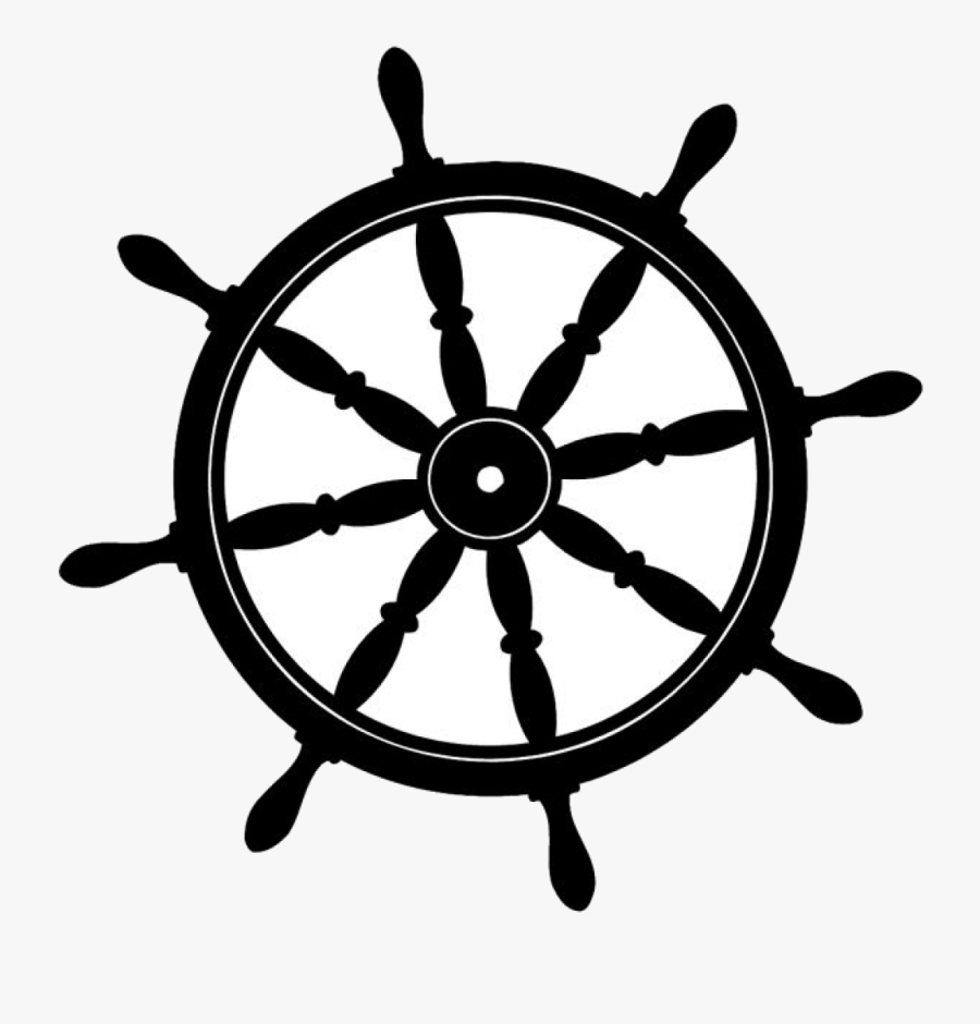 Ship Wheel Free Boat Cliparts Clip Art Transparent - Boat Steering Wheel Black And White, Transparent Clipart