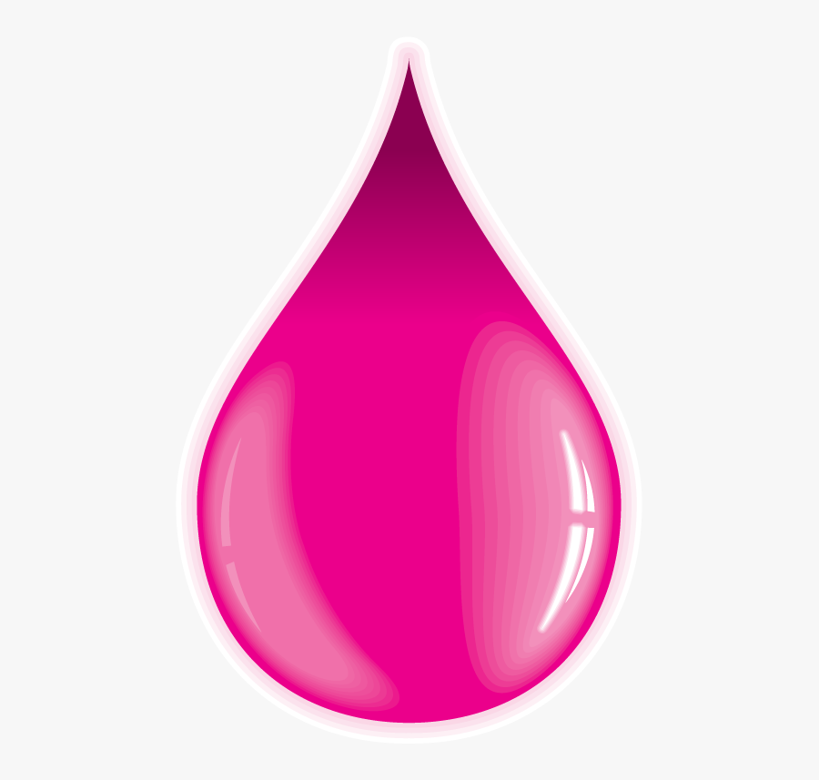 Pink Water Drop Png, Transparent Clipart