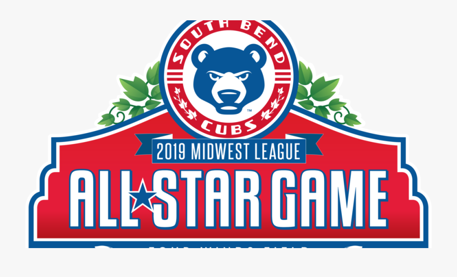 Midwest League All Star Game 2019 South Bend Cubs Logo, Transparent Clipart