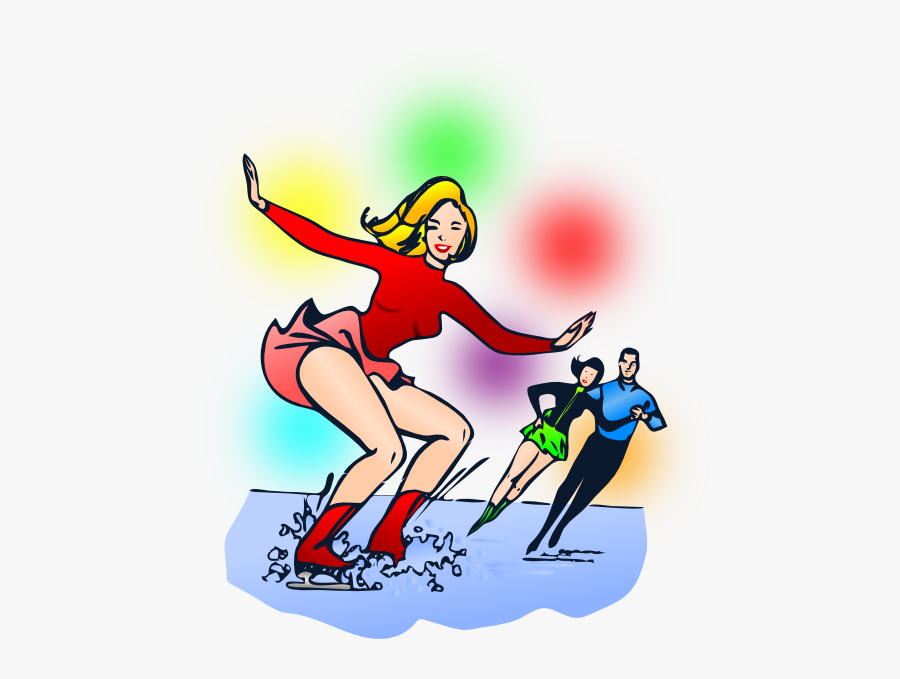 Ice Skating Drawing, Transparent Clipart