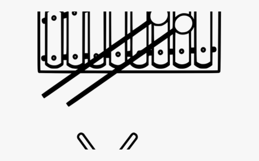 Transparent Xylophone Clipart Black And White - Xylophone Black And White, Transparent Clipart