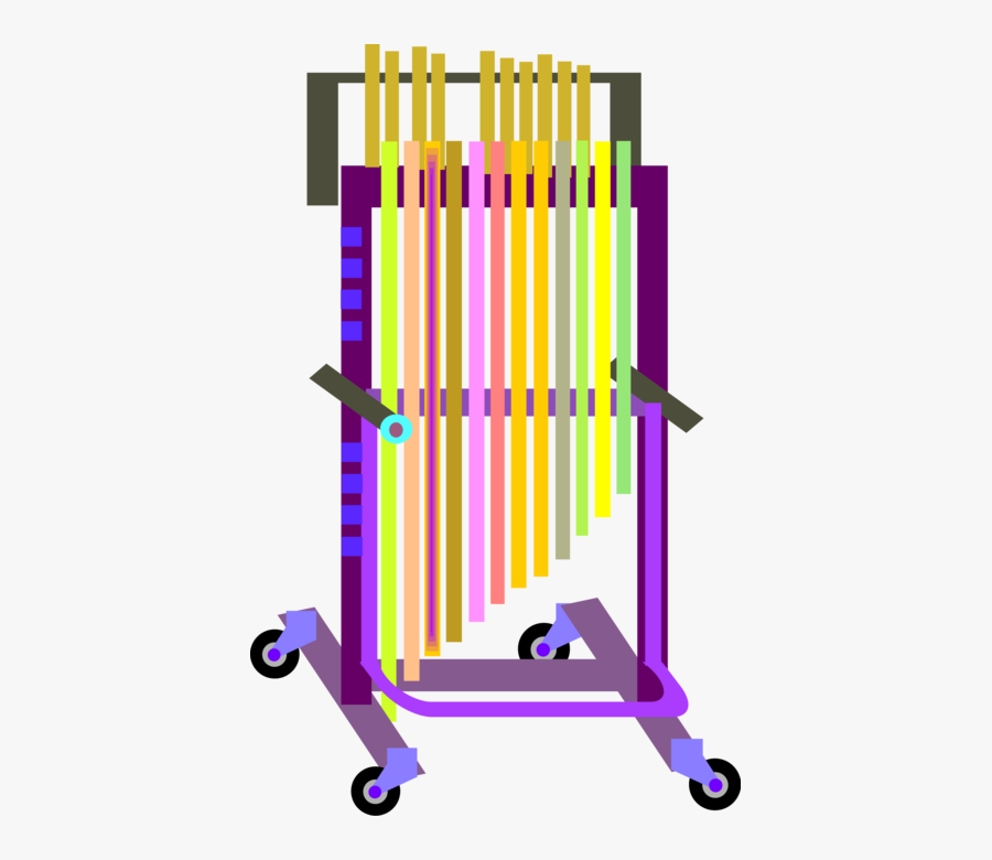 Vector Illustration Of Orchestral Xylophone Chromatic - Graphic Design, Transparent Clipart