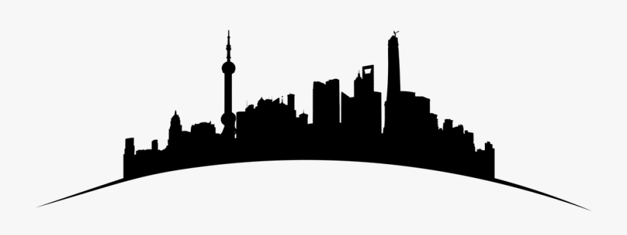 Shanghai China Skyline Silhouette Cityscape Pudong Skyline Free Transparent Clipart Clipartkey