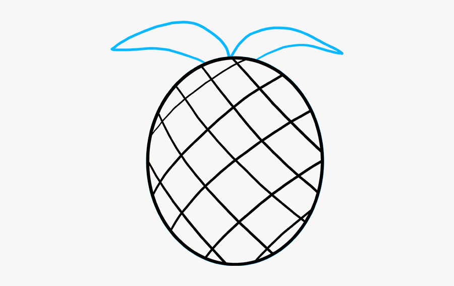 How To Draw Pineapple - Draw Pineapple Easily Step By Step, Transparent Clipart