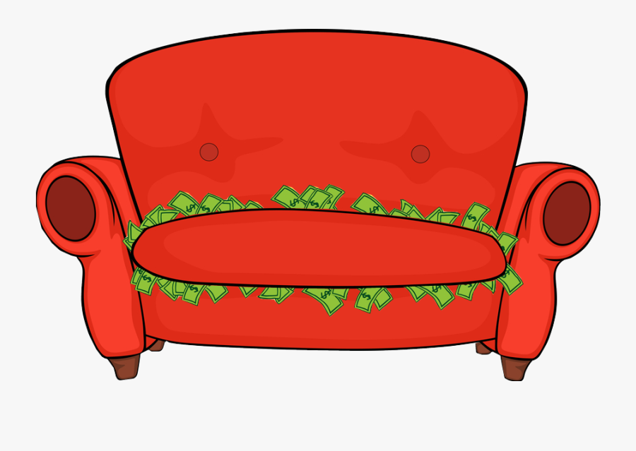 Couch Cushion Finance - Money Couch Clipart, Transparent Clipart