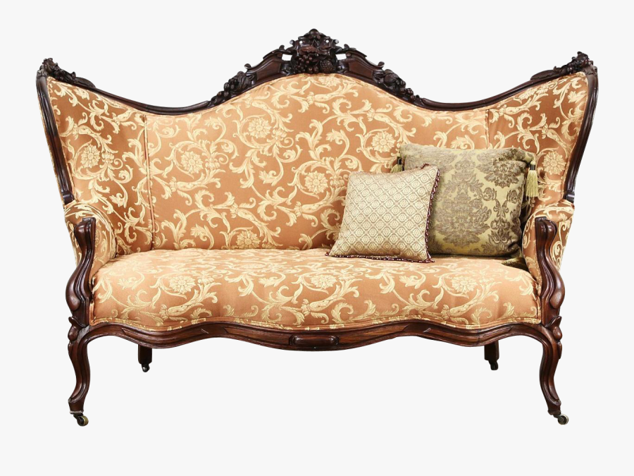 1860's Couch, Transparent Clipart