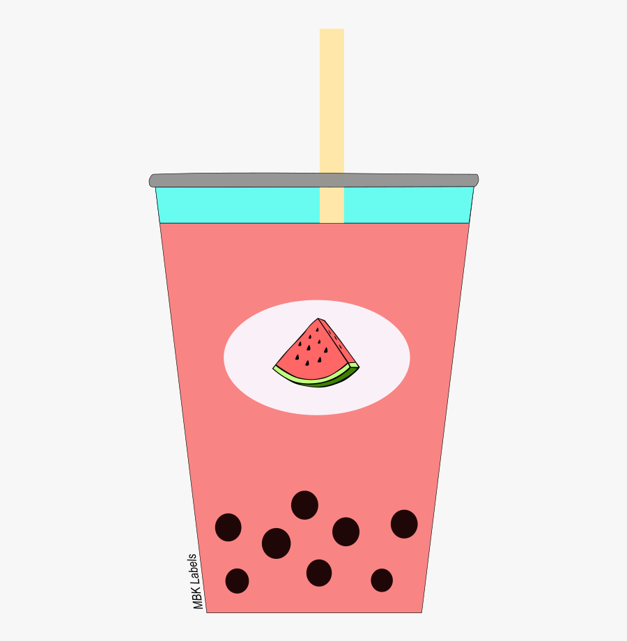 Watermelon Bubble Tea - Watermelon Clip Art, Transparent Clipart