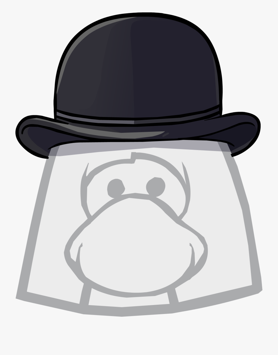 Transparent Derby Hat Clipart - Club Penguin Elvis Hair, Transparent Clipart