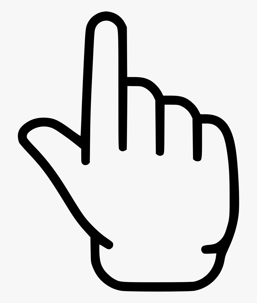 Forefinger Up Finger Touch Idea Hand - Pointing Finger Transparent Background, Transparent Clipart