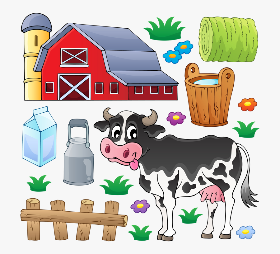 Farmhouse Clipart Dairy Farm - Cow On The Farm Clipart, Transparent Clipart