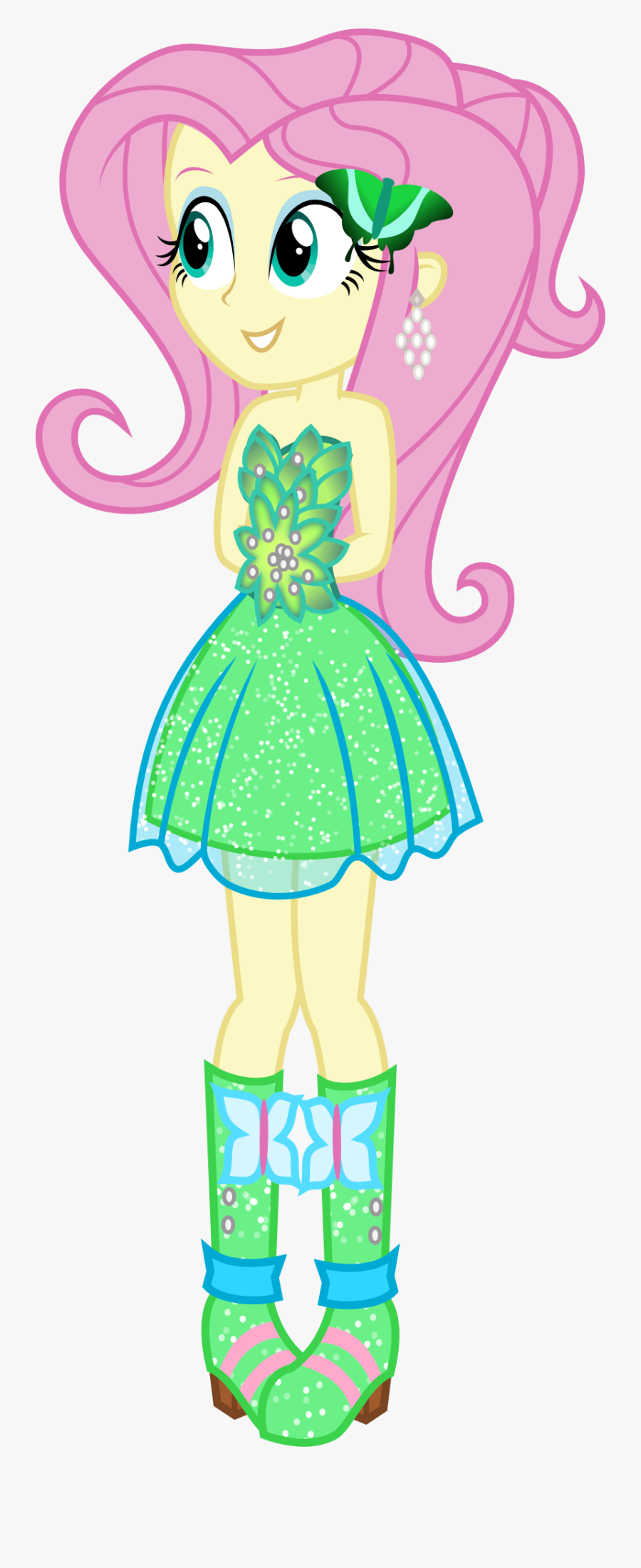 Alternate Costumes Artist Shabrina Boots Butterfly - Equestria Girls Fluttershy Outfits, Transparent Clipart